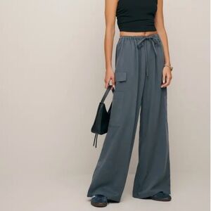 Reformation Ethan tie waist cargo pants